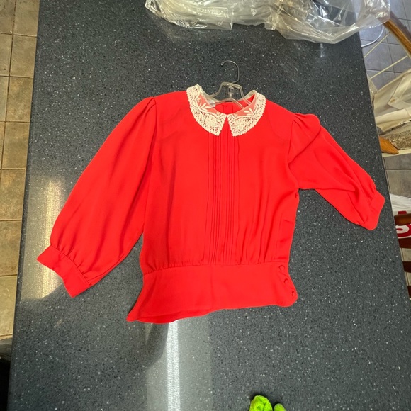 Ladies Laura and Jane Blouse size 8 Red - Picture 7 of 12